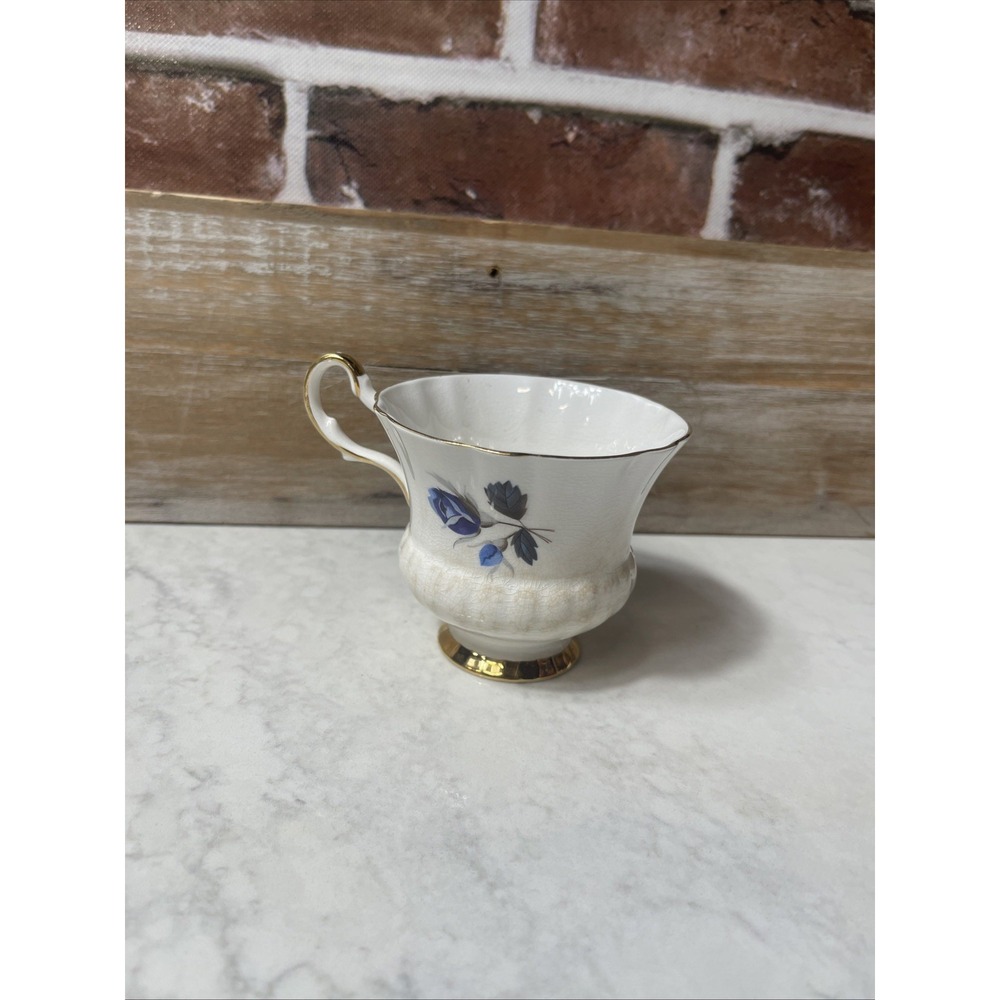 Vintage Royal Windsor England Fine Bone China 'Blue Rose' Teacup
